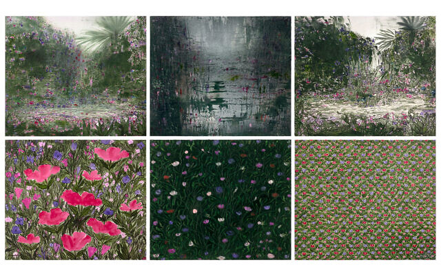 From artist Farideh Golbahar's work, 'About Landscape,' oil on paper (Courtesy)
