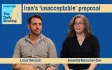 Diplomatic correspondent Lazar Berman joins host Amanda Borschel-Dan in today's Daily Briefing podcast. (ToI)