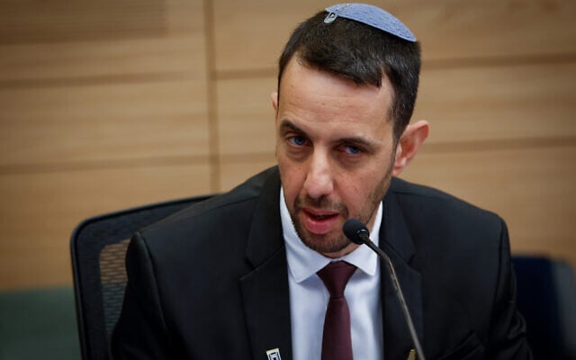 Likud MK Ariel Kallner addresses the Knesset Constitution, Law and Justice Committee, May 13, 2026. (Noam Moskowitz/Office of the Knesset Spokesperson) Likud MK Ariel Kallner addresses the Knesset Constitution, Law and Justice Committee, May 13, 2026. (Noam Moskowitz/Office of the Knesset Spokesperson)