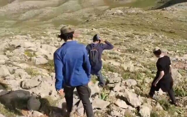 Settler activists film themselves after illegally crossing the border into Syria, May 17, 2026. (Screenshot: X/Bashan Pioneers)