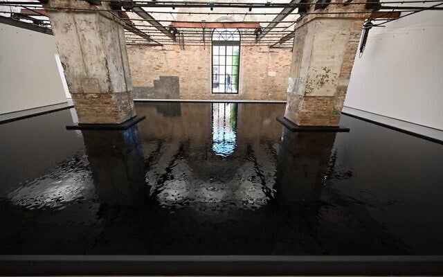 Belu-Simion Fainaru's installation at the Israel pavilion at the Venice 2026 Biennale Art on May 11, 2026. (Courtesy)