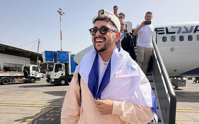 Noam Bettan lands back at Ben Gurion Airport on May 17, 2026, after his appearance at the Eurovision Song Contest in Vienna, Austria, a day earlier. (Courtesy Kan) Noam Bettan lands back at Ben Gurion Airport on May 17, 2026, after his appearance at the Eurovision Song Contest in Vienna, Austria, a day earlier. (Courtesy Kan)