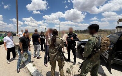 Security forces extract Israelis from the Palestinian-controlled West Bank city of Nablus, May 23, 2026. (Civil Administration)