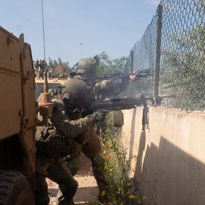 IDF troops operate in southern Lebanon, in a handout photo issued on May 2, 2026. (Israel Defense Forces)