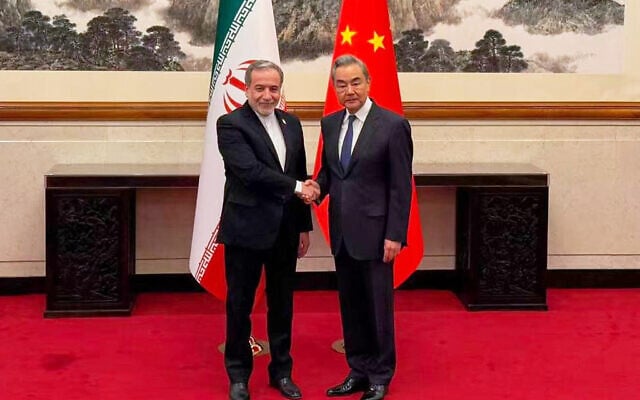 China's Foreign Minister Wang Yi, right, meeting with Iran's Foreign Minister Abbas Araghchi in Beijing, China, May 6, 2026. (Telegram channel of the Iranian Foreign Minister via AP) China's Foreign Minister Wang Yi, right, meeting with Iran's Foreign Minister Abbas Araghchi in Beijing, China, May 6, 2026. (Telegram channel of the Iranian Foreign Minister via AP)