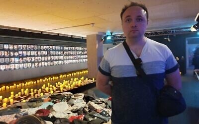 Patrick Seamus McGhee visits the Nova Exhibition in London, May 20, 2026. (Lianne Kolirin)