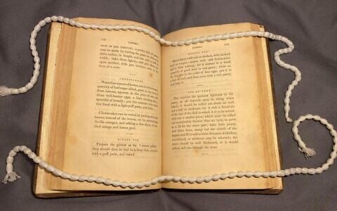 A kosher cookbook from 1846, titled titled "The Jewish Manual of Modern Cookery, With a Collection of Valuable Recipes & Hints Relating to the Toilette," acquired by the National Library of Israel. (Haim and Hanna Salomon Judaica Collection at the National Library of Israel)
