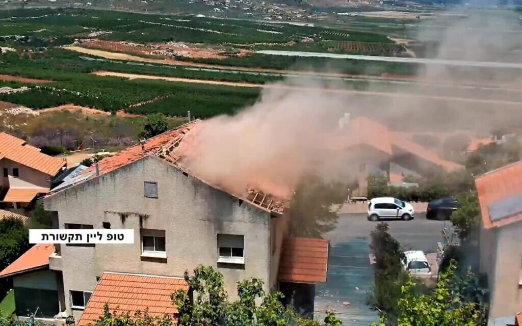 Hezbollah drone hits Metula home amid wave of attacks, nobody hurt; ministers urge escalation