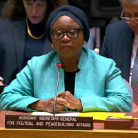 Screen capture from video of UN Assistant Secretary-General Martha Pobee, 2025. (United Nations)