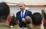 Prime Minister Benjamin Netanyahu speaks to reserve combat officers in Gush Etzion in the West Bank, June 23, 2026. (Maayan Toaf/GPO)