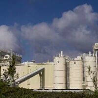 Illustrative: View of the Pazkar Factory near Afula, October 14, 2024 (Michael Giladi/Flash90)