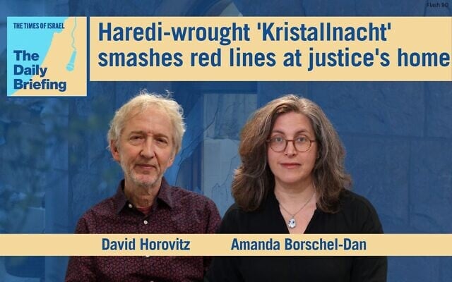Founding editor David Horovitz joins host Amanda Borschel-Dan for today's Daily Briefing podcast. (ToI / AP)