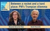 Editor David Horovitz joins host Amanda Borschel-Dan on today's Daily Briefing podcast. (ToI/AP)