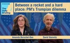 Editor David Horovitz joins host Amanda Borschel-Dan on today's Daily Briefing podcast. (ToI/AP)