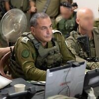 IDF Chief of Staff Lt. Gen. Eyal Zamir meets with officers in southern Lebanon, June 21, 2026. (Israel Defense Forces)
