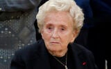 Former French first lady Bernadette Chirac attends a a tribute ceremony to French politician and Holocaust survivor Simone Veil in the courtyard of the Invalides in Paris, on July 5, 2017. (Michel Euler / POOL / AFP)