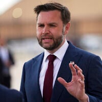 US Vice President JD Vance speaks with reporters after his arrival at Joint Base Andrews in Maryland, on May 28, 2026. (Matt Rourke/Pool/AFP)