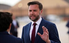US Vice President JD Vance speaks with reporters after his arrival at Joint Base Andrews in Maryland, on May 28, 2026. (Matt Rourke/Pool/AFP)