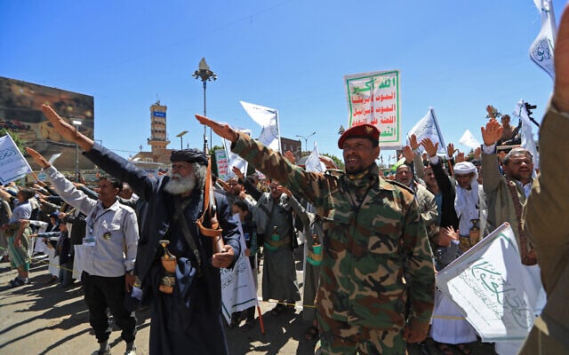 Supporters of Yemen's Houthis commemorate Eid al-Ghadir in Sanaa on June 4, 2026. (Mohammed HUWAIS / AFP) Supporters of Yemen's Houthis commemorate Eid al-Ghadir in Sanaa on June 4, 2026. (Mohammed HUWAIS / AFP)