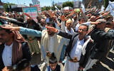 Supporters of Yemen's Houthis commemorate Eid al-Ghadir in Sanaa on June 4, 2026. (Mohammed Huwais/AFP)