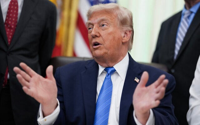 US President Donald Trump speaks during a signing ceremony in the Oval Office of the White House in Washington, DC, on June 10, 2026. (Ken Cedeno / AFP)