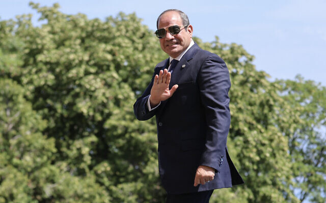 Egypt's President Abdel-Fattah el-Sissi arrives for the official greeting ahead of a work lunch as part of the G7 summit, in Evian, eastern France, on June 16, 2026. (Ludovic MARIN / AFP) Egypt's President Abdel-Fattah el-Sissi arrives for the official greeting ahead of a work lunch as part of the G7 summit, in Evian, eastern France, on June 16, 2026. (Ludovic MARIN / AFP)
