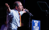 Democratic congressional candidate Brad Lander speaks at a rally at the Kings Theater in Brooklyn, New York, on June 18, 2026. (Kena Betancur / AFP)
