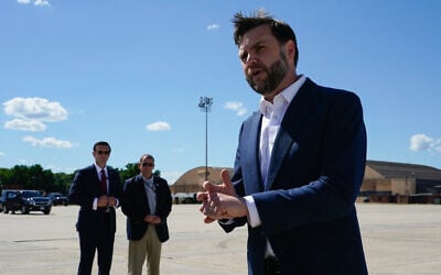 US Vice President JD Vance speaks to the media at Joint Base Andrews, Maryland, on June 20, 2026. (Elizabeth Frantz / POOL / AFP)