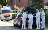 Police forensics work at the scene where six people were killed in a shooting in Stade, northern Germany, June 29, 2026. (Ibrahim OT / AFP)