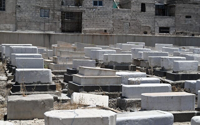 This picture shows a view of the Jewish cemetery in Damascus on June 30, 2026. (Louai Beshara/AFP) This picture shows a view of the Jewish cemetery in Damascus on June 30, 2026. (Louai Beshara/AFP)