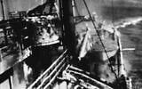 In this photo provided by the Department of Defense, the US, Navy technical research ship USS Liberty AGTR-5 makes a turn during an attack on it by Israeli torpedo boats, June 8, 1967. (AP Photo/US Navy)