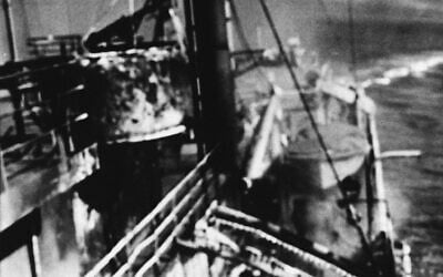 In this photo provided by the Department of Defense, the US, Navy technical research ship USS Liberty AGTR-5 makes a turn during an attack on it by Israeli torpedo boats, June 8, 1967. (AP Photo/US Navy) In this photo provided by the Department of Defense, the US, Navy technical research ship USS Liberty AGTR-5 makes a turn during an attack on it by Israeli torpedo boats, June 8, 1967. (AP Photo/US Navy)