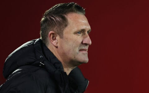 Ferencvaros' head coach Robbie Keane ahead of the Europa League opening phase soccer match between Nottingham Forest and Ferencvaros in Nottingham, England, January 29, 2026. (AP/Morgan Harlow)