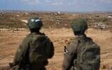 Israeli soldiers at a military position overlooking the so-called Yellow Line in the central Gaza Strip, Tuesday, May 26, 2026. (AP/Ariel Schalit)