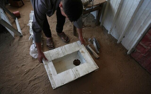 Akram Awwad works on a locally manufactured toilet, in Khan Younis, southern Gaza Strip, Wednesday, June 3, 2026. (AP Photo/Abdel Kareem Hana) Akram Awwad works on a locally manufactured toilet, in Khan Younis, southern Gaza Strip, Wednesday, June 3, 2026. (AP Photo/Abdel Kareem Hana)
