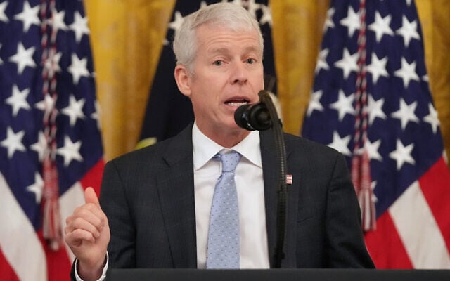 FILE - US Energy Secretary Chris Wright speaks during an event, May 4, 2026, in the East Room at the White House in Washington. (AP Photo/Mark Schiefelbein, File)