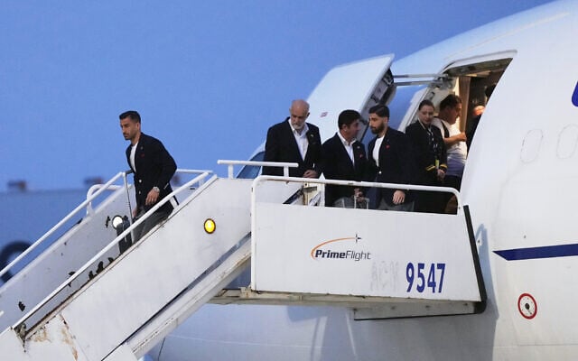 Iran's Ehsan Hajisafi, left, arrives with his teammates for the World Cup soccer tournament in Tijuana, Mexico, June 7, 2026. (AP Photo/Gregory Bull) Iran's Ehsan Hajisafi, left, arrives with his teammates for the World Cup soccer tournament in Tijuana, Mexico, June 7, 2026. (AP Photo/Gregory Bull)