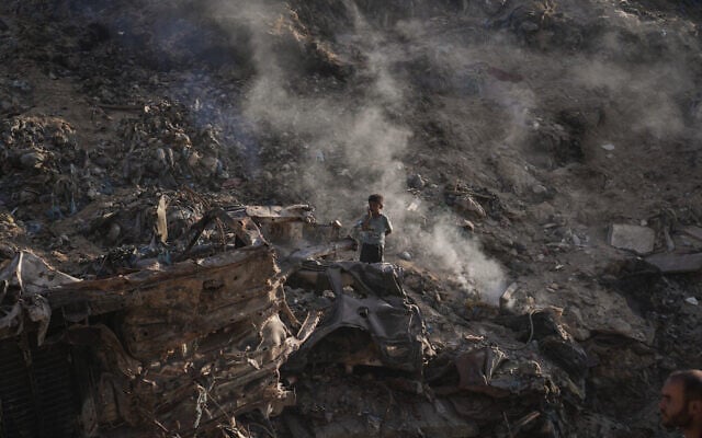 A child walks amid rubble and landfill in Gaza City, June 8, 2026. (AP Photo/Jehad Alshrafi) A child walks amid rubble and landfill in Gaza City, June 8, 2026. (AP Photo/Jehad Alshrafi)