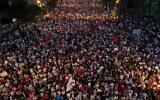 Protesters take part in a rally in Tirana, Albania, Tuesday, June 9, 2026, against the construction of a massive coastal development project linked to Jared Kushner and Ivanka Trump at Narta lagoon area, western Albania. (AP Photo/Hameraldi Agolli)