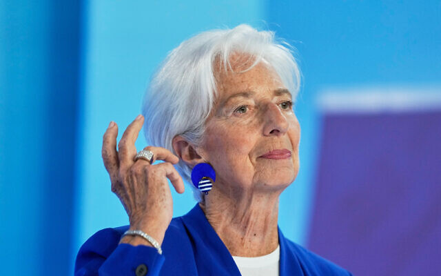President of European Central Bank Christine Lagarde addresses the media during a press conference after an ECB governing council meeting in Frankfurt, Germany, Thursday, June 11, 2026. (AP Photo/Michael Probst)