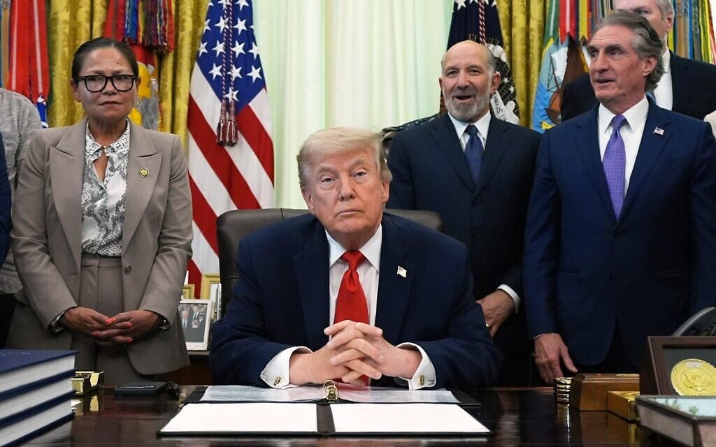 US President Donald Trump sits during an event in the Oval Office of the White House, June 11, 2026, in Washington. (AP/Jacquelyn Martin)