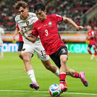 Illustrative: South Korea's Lee Gi-hyeok moves the ball past Czechia's Mojmir Chytil during the World Cup Group A soccer match in Zapopan, near Guadalajara, Mexico, June 11, 2026. (AP Photo/Dolores Ochoa)