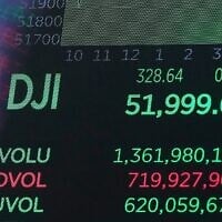 A board above the trading floor of the New York Stock Exchange displays the closing number for the Dow Jones industrial average, June 16, 2026. (AP Photo/Richard Drew)