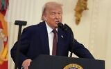 US President Donald Trump speaks during a Medal of Honor ceremony in the East Room of the White House, June 18, 2026, in Washington. (AP/Jacquelyn Martin)