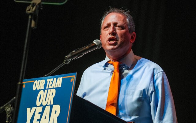 Democratic congressional candidate Brad Lander speaks during a Get Out The Vote rally ahead of New York's primary election, June 18, 2026, in the Brooklyn borough of New York. (AP Photo/Ryan Murphy)