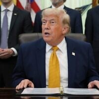 US President Donald Trump speaks in the Oval Office of the White House during an executive order signing about quantum computing, June 22, 2026, in Washington. (AP Photo/Jacquelyn Martin)
