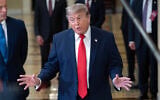 US President Donald Trump heads to a meeting with Senate Republicans at the Capitol in Washington, June 24, 2026. (Jose Luis Magana/AP) US President Donald Trump heads to a meeting with Senate Republicans at the Capitol in Washington, June 24, 2026. (Jose Luis Magana/AP)