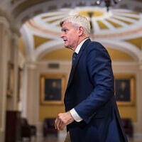 US Senator Bill Cassidy, a Republican from Louisiana, leaves a closed-door meeting with President Donald Trump and Republican senators at the Capitol in Washington, June 24, 2026. (AP Photo/J. Scott Applewhite)