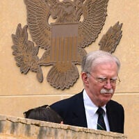 Former Trump administration national security adviser John Bolton departs the US District Court in Greenbelt, Maryland, June 26, 2026. (AP Photo/Cliff Owen)