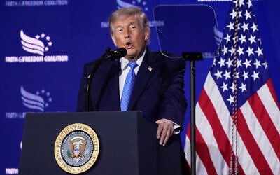 President Donald Trump speaks at the Faith and Freedom Coalition's policy conference, a gathering of conservative Christian activists and leaders, at the Washington Hilton, on June 26, 2026, in Washington. (AP Photo/Manuel Balce Ceneta) President Donald Trump speaks at the Faith and Freedom Coalition's policy conference, a gathering of conservative Christian activists and leaders, at the Washington Hilton, on June 26, 2026, in Washington. (AP Photo/Manuel Balce Ceneta)